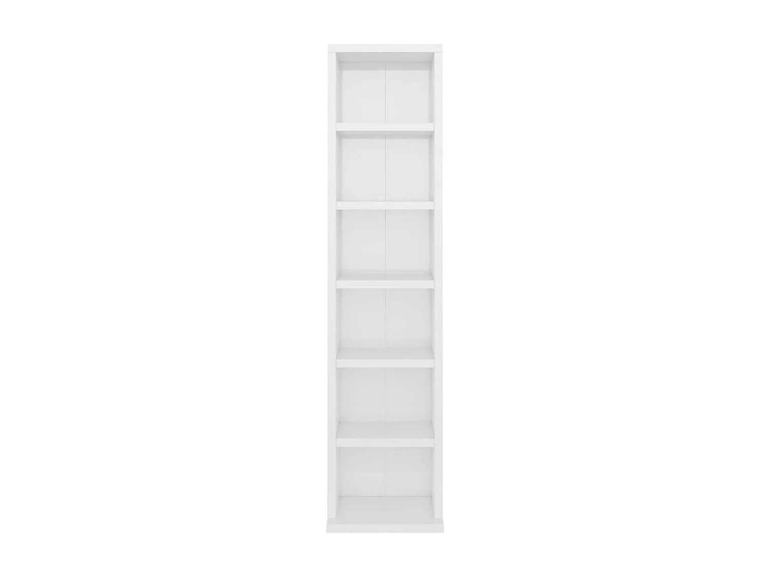 Mueble CD Blanco brillo 21x20x88 cm Madera contrachapada