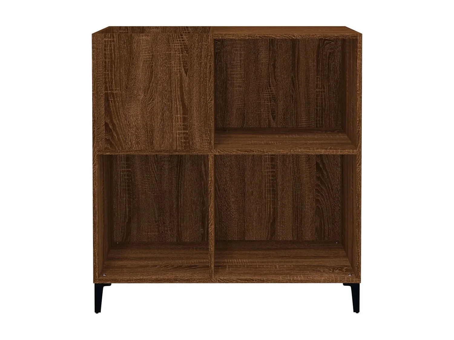 Mobile per dischi in rovere marrone 84,5x38x89 cm in multistrato