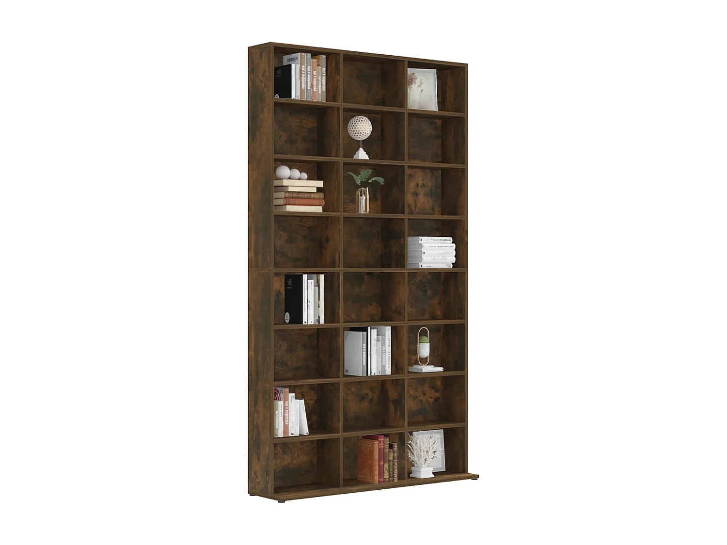 Mobile porta CD Rovere affumicato 102x23x177,5 cm MDF