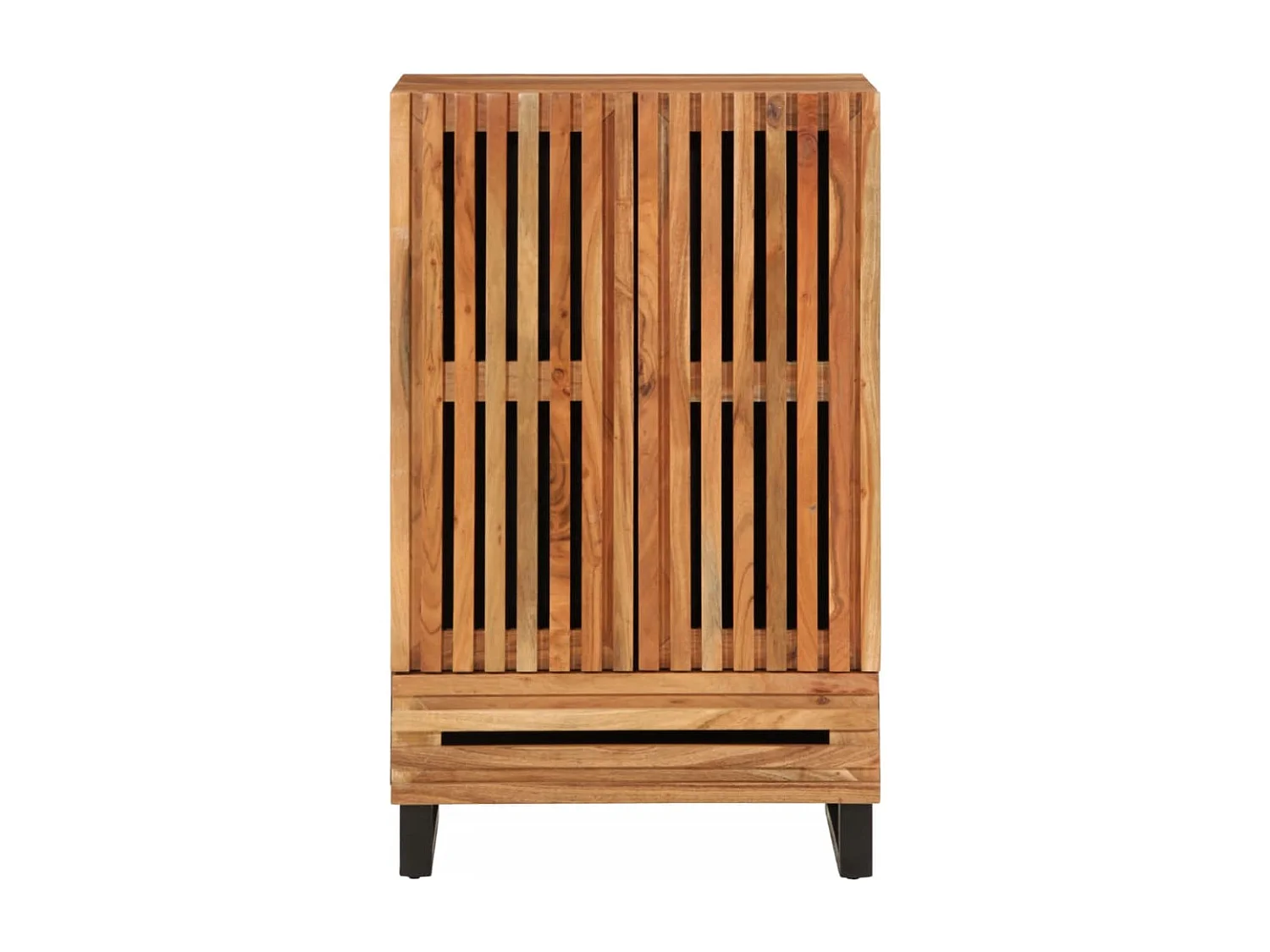 Hohes Sideboard 60x34x100 cm aus massivem Akazienholz