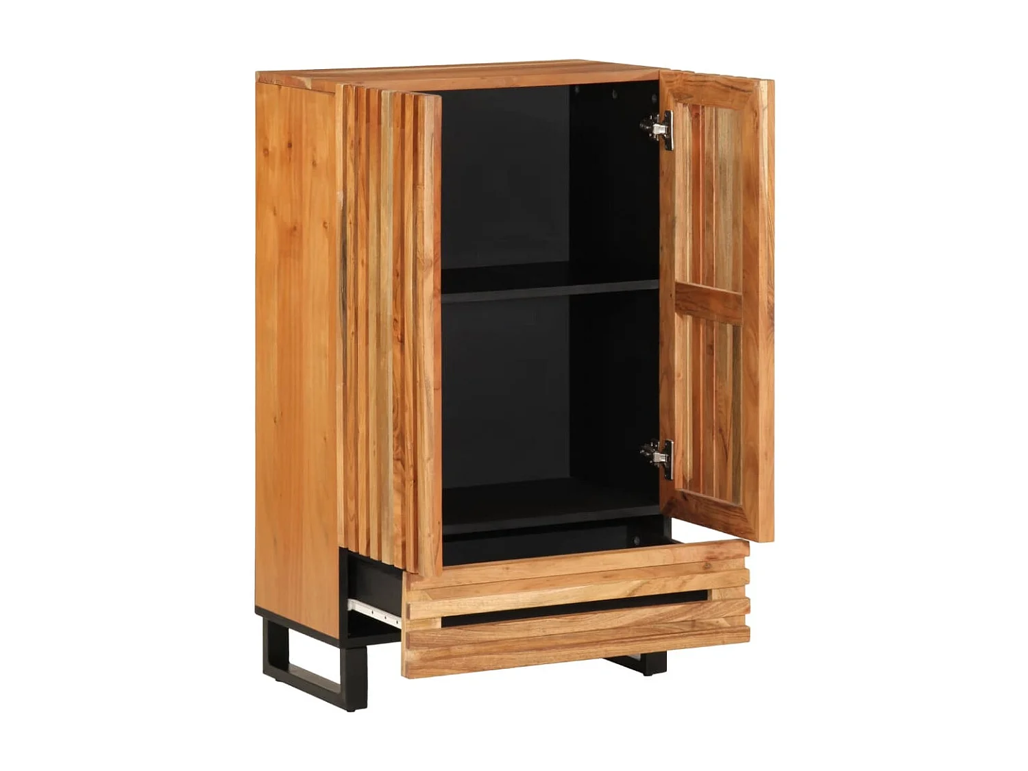 Hohes Sideboard 60x34x100 cm aus massivem Akazienholz