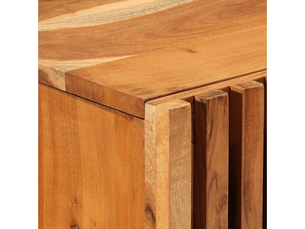 Hohes Sideboard 60x34x100 cm aus massivem Akazienholz