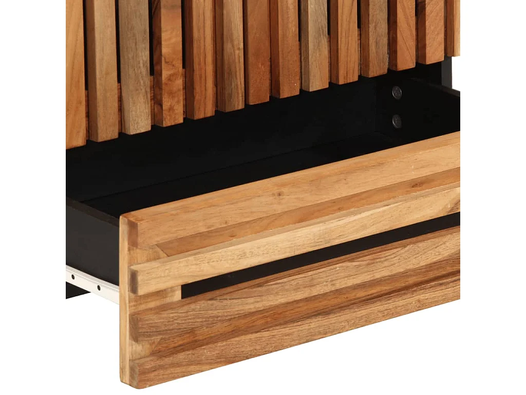 Hohes Sideboard 60x34x100 cm aus massivem Akazienholz