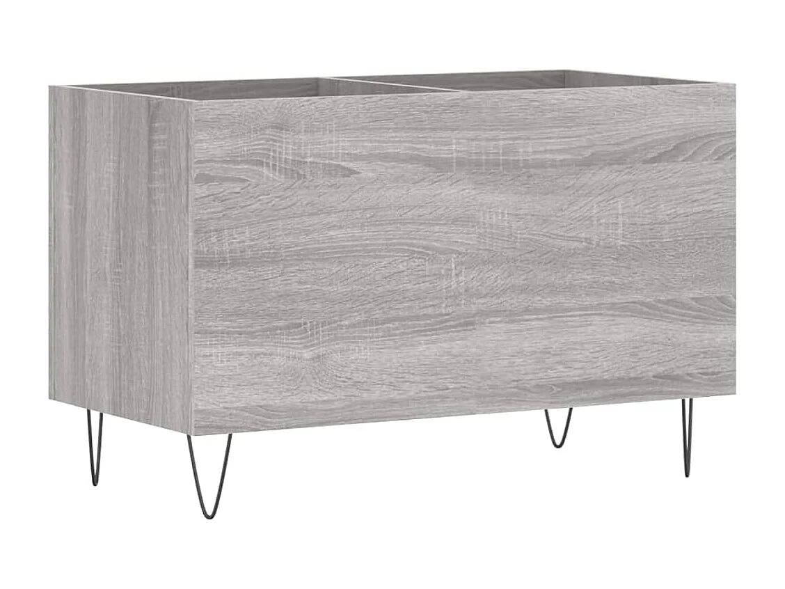 Mueble para discos Sonoma gris 74,5x38x48 cm de madera contrachapada