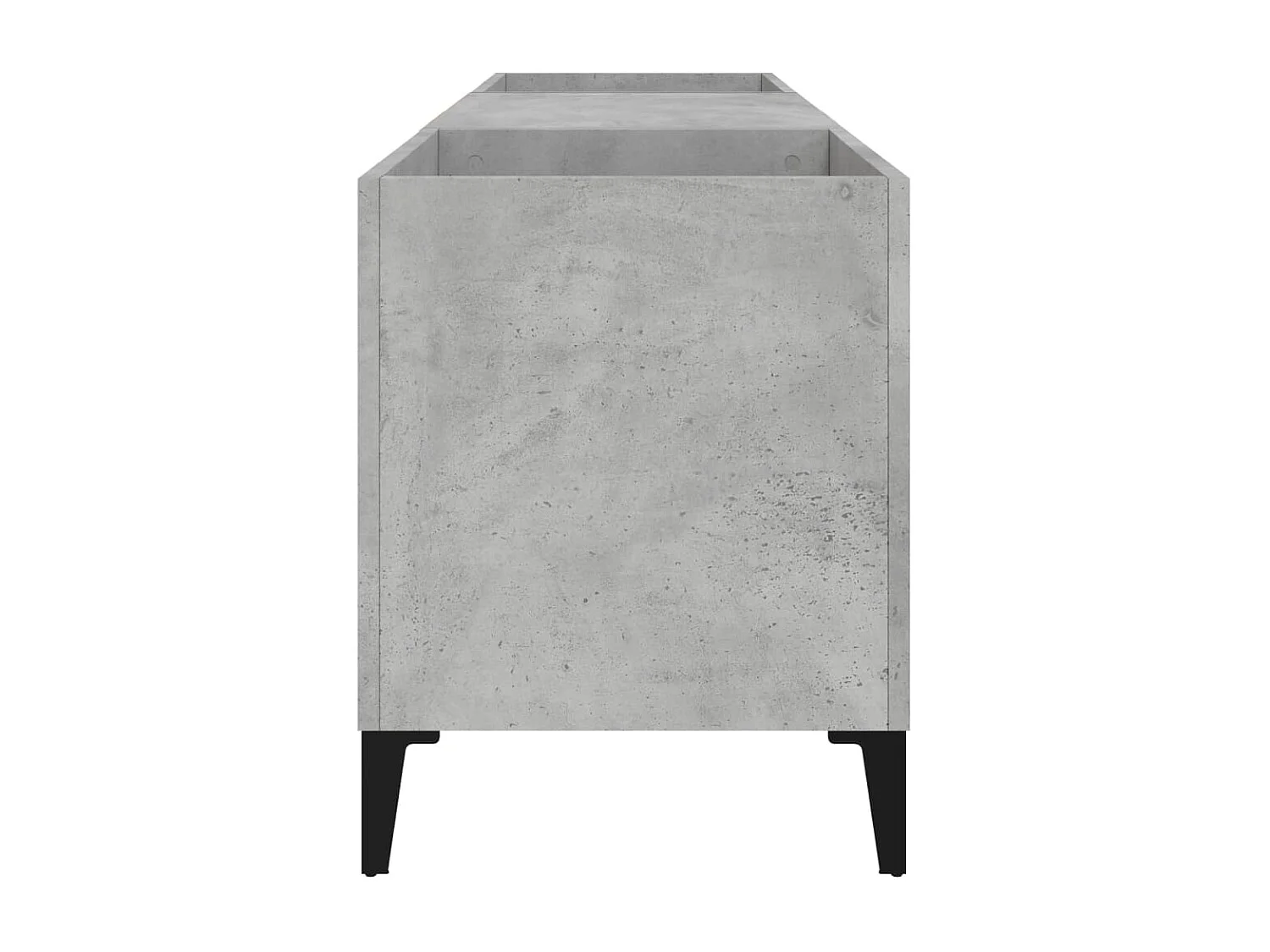 Armoire à disques gris béton 121x38x48 cm bois d'ingénierie