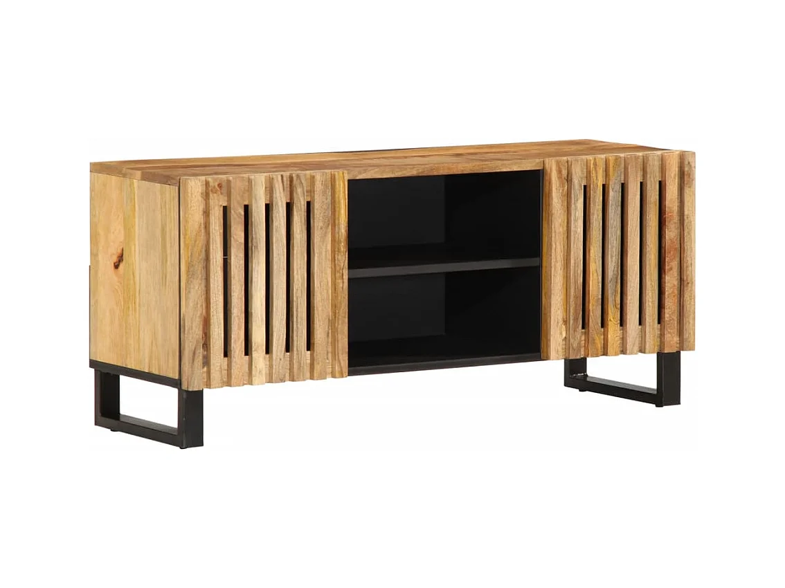 Mobile TV 105x34x46 cm in legno massello di mango grezzo