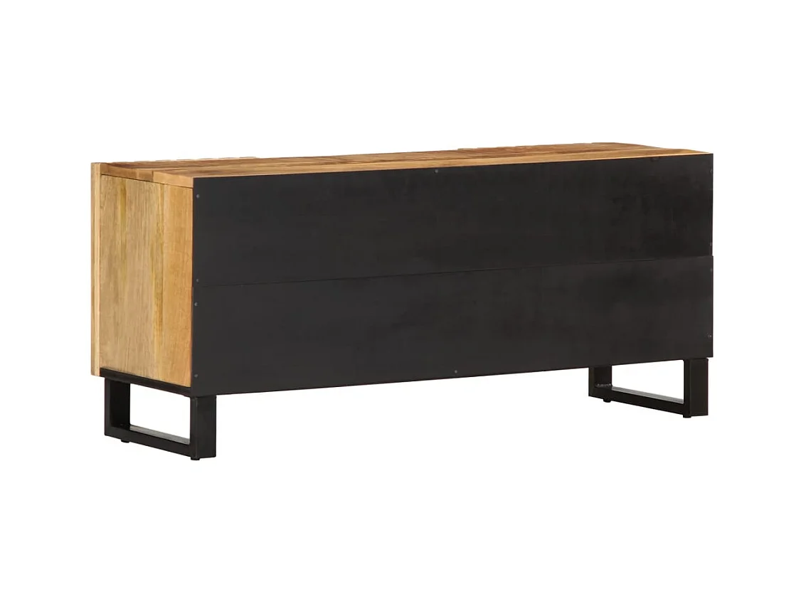 Mobile TV 105x34x46 cm in legno massello di mango grezzo