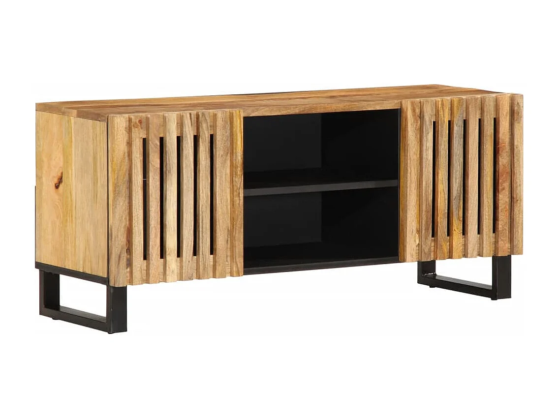 Meuble TV 105x34x46 cm bois massif de manguier brut