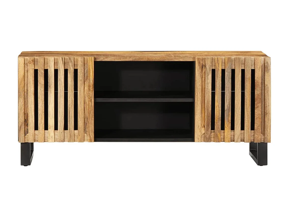 Meuble TV 105x34x46 cm bois massif de manguier brut