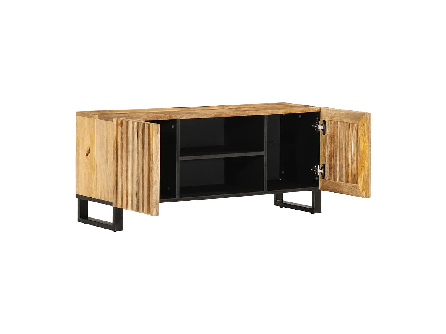 Meuble TV 105x34x46 cm bois massif de manguier brut