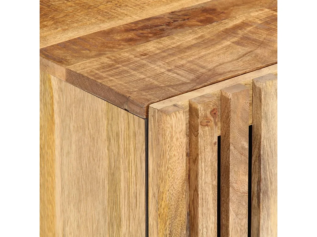 Meuble TV 105x34x46 cm bois massif de manguier brut