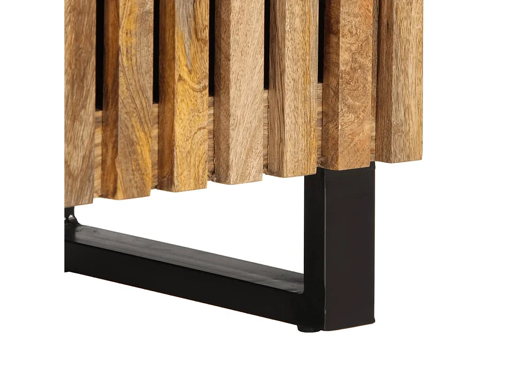 Meuble TV 105x34x46 cm bois massif de manguier brut