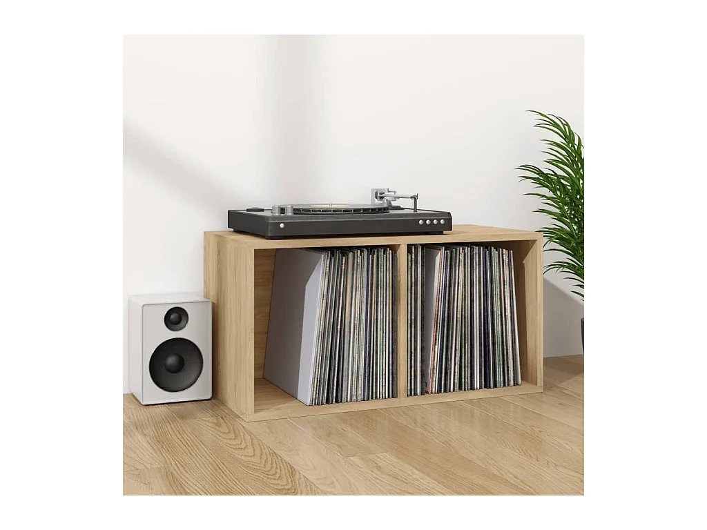 Vinyl-Aufbewahrungsbox Sonoma-Eiche 71x34x36 cm