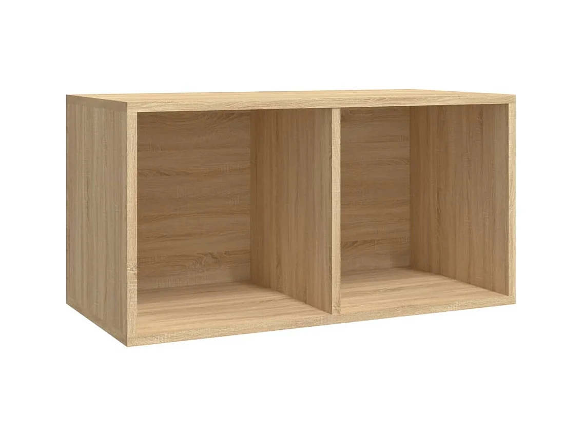 Boîte de rangement de vinyles Chêne sonoma 71x34x36 cm