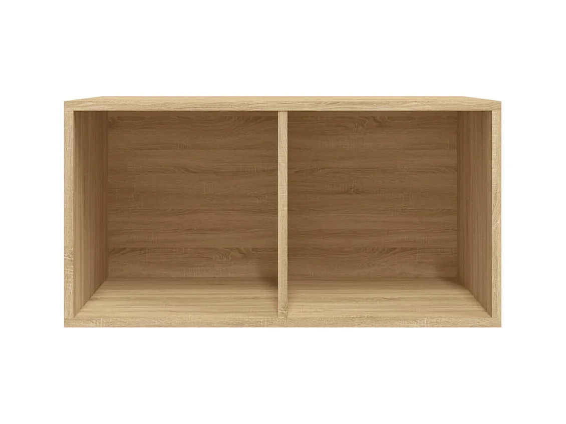 Boîte de rangement de vinyles Chêne sonoma 71x34x36 cm