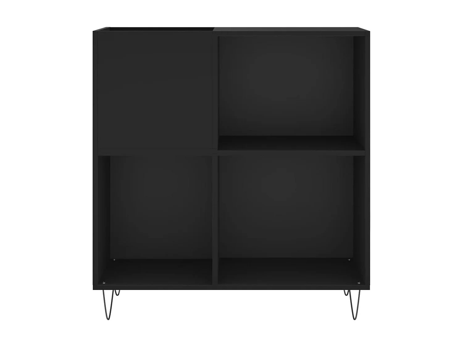 Armoire à disques noir 84,5x38x89 cm bois d'ingénierie