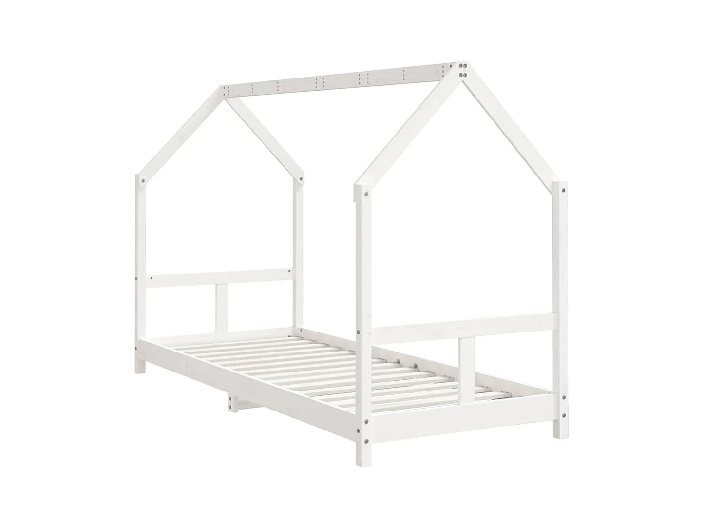 Cadre de lit pour enfants blanc 80x200 cm bois de pin massif