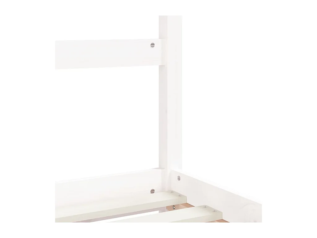 Cadre de lit pour enfants blanc 80x200 cm bois de pin massif