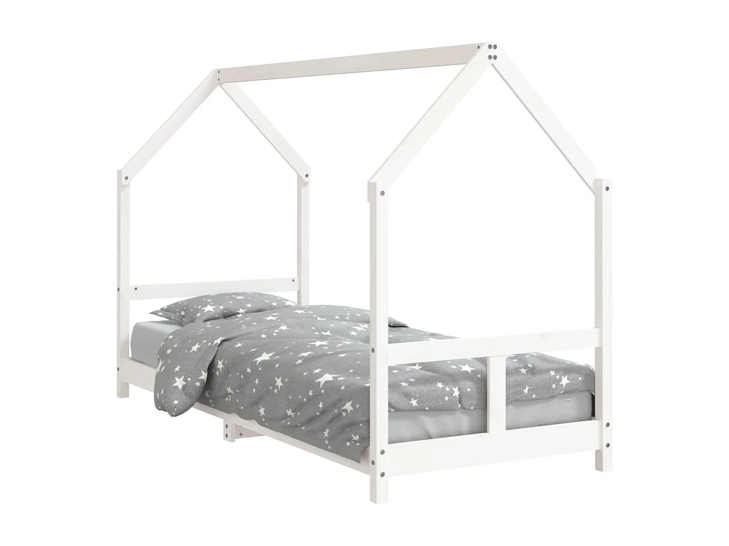 Cadre de lit pour enfants blanc 80x200 cm bois de pin massif