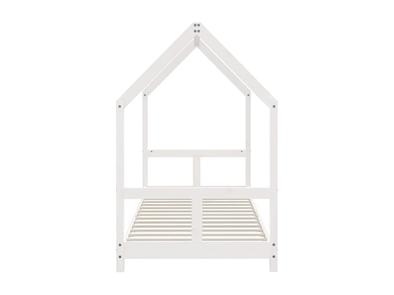 Cadre de lit pour enfants blanc 80x200 cm bois de pin massif