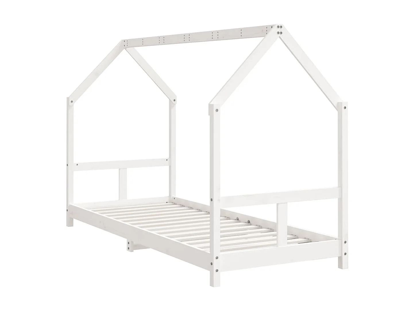 Cadre de lit pour enfants blanc 80x200 cm bois de pin massif
