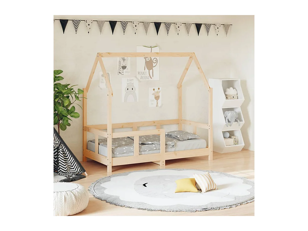 Cadre de lit pour enfant 70x140 cm bois de pin massif