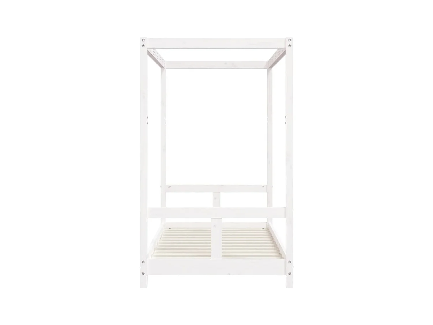 Wit kinderbedframe 80x160 cm massief grenenhout