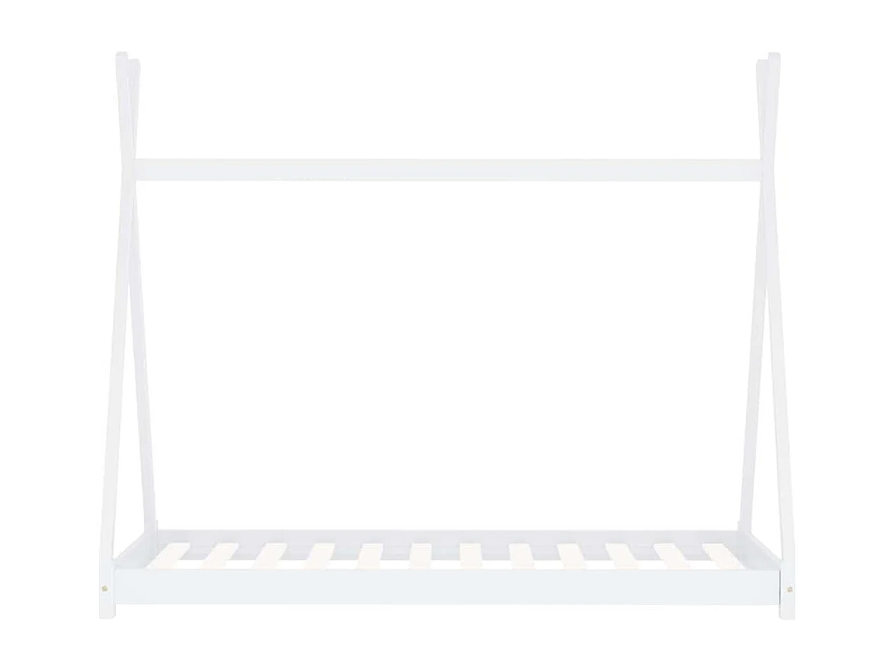 Struttura letto per bambini Bianco Legno massello di pino 90 x 200 cm