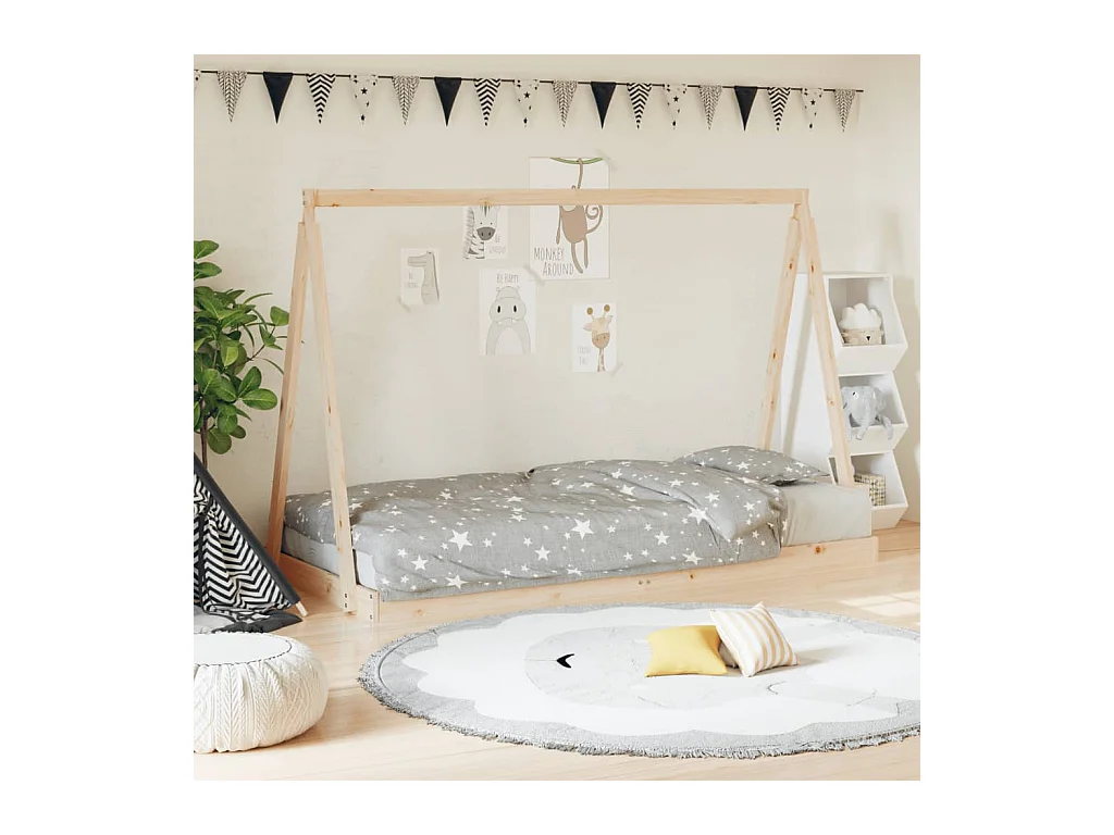 Cadre de lit pour enfants 90x200 cm bois de pin massif