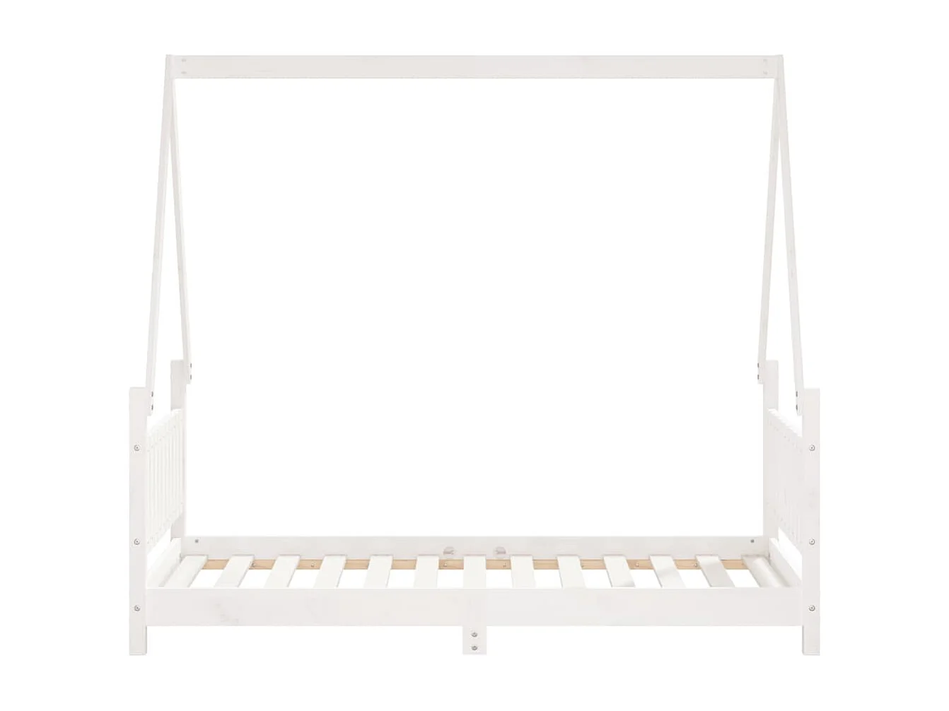 Struttura letto per bambini bianca 80x160 cm in legno di pino massiccio
