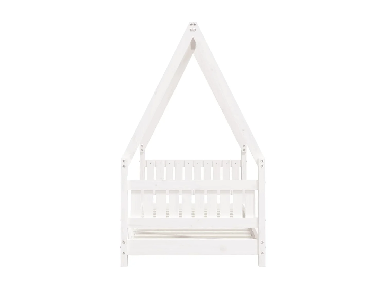 Struttura letto per bambini bianca 80x160 cm in legno di pino massiccio