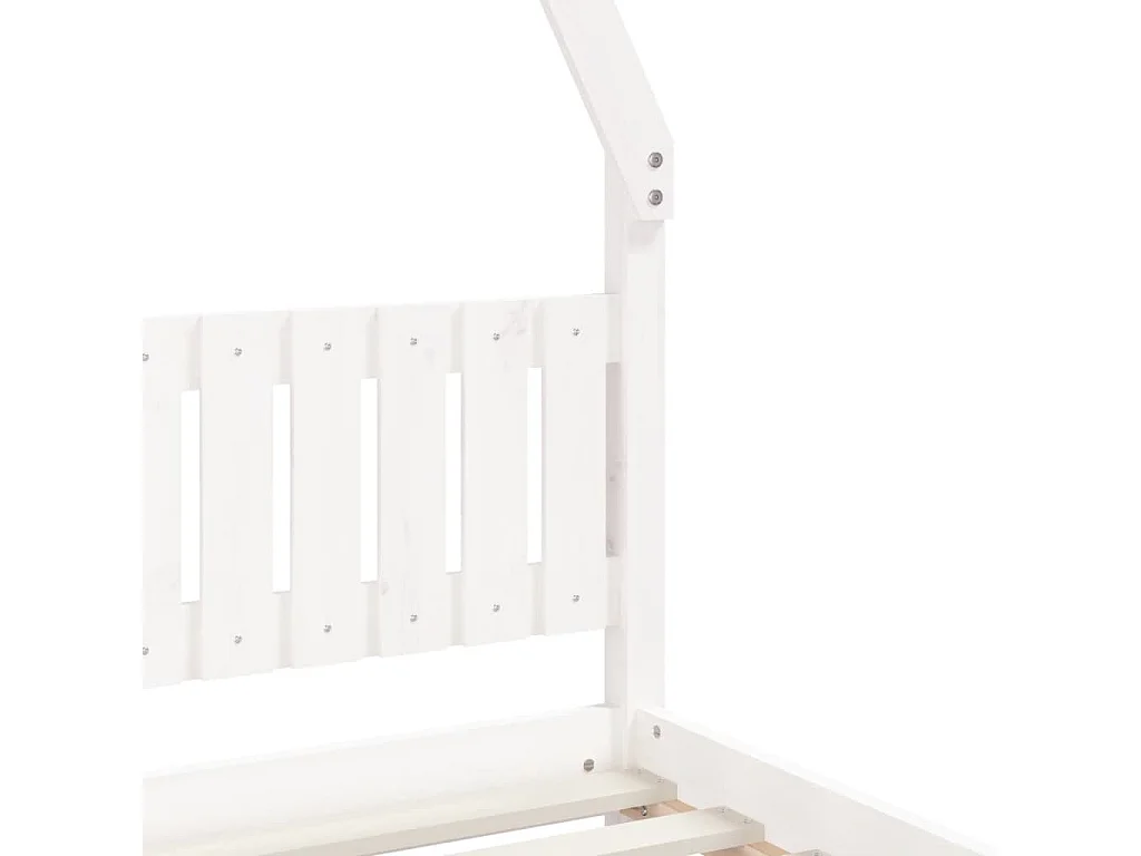 Struttura letto per bambini bianca 80x160 cm in legno di pino massiccio