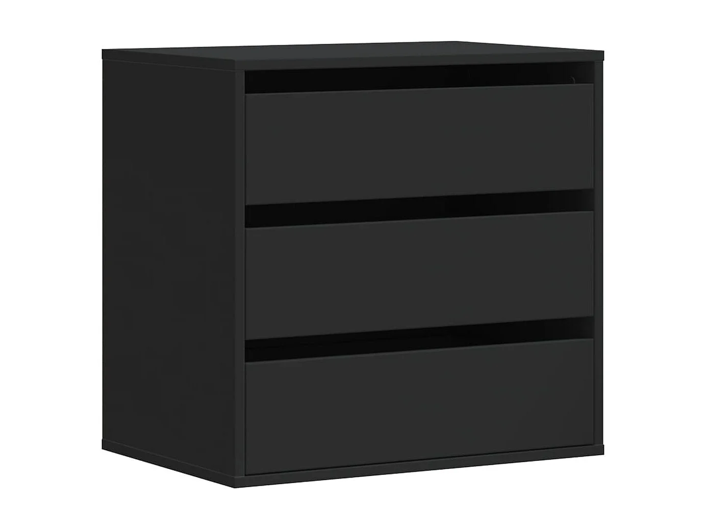 Cómoda de esquina negra de madera contrachapada 60x41x58 cm