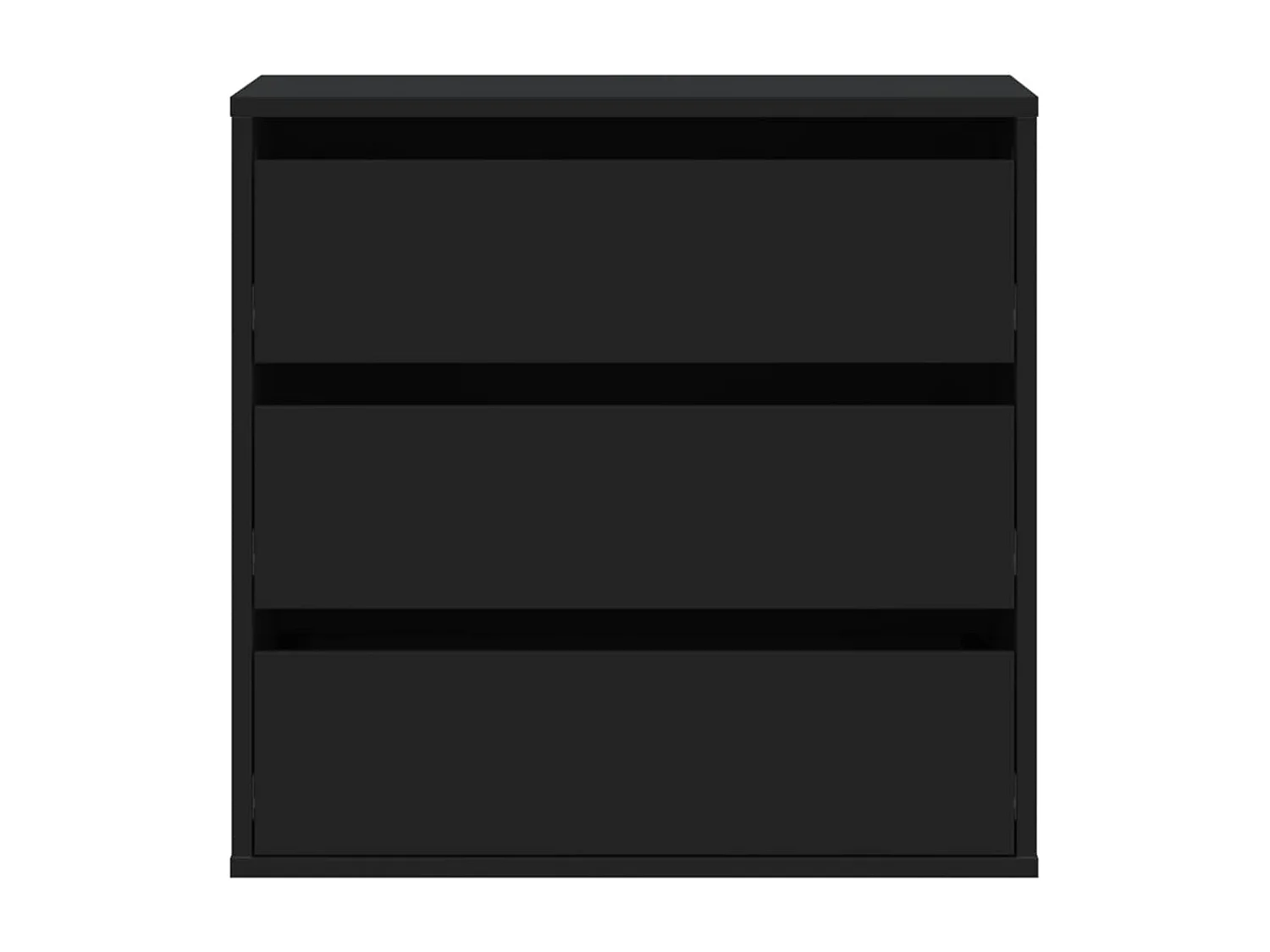 Cassettiera angolare nera 60x41x58 cm in derivati del legno