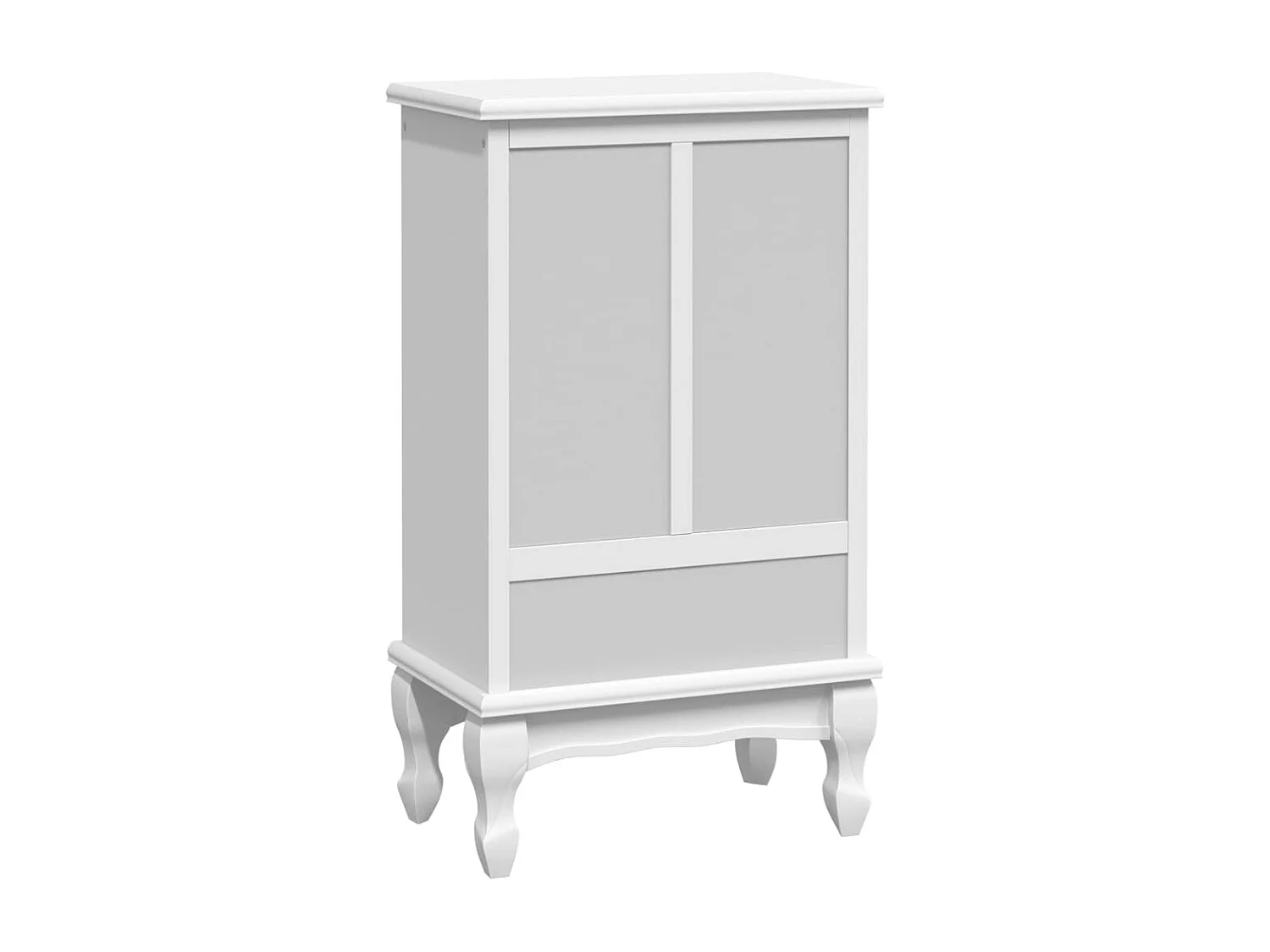 Armoire avec 5 tiroirs et 2 étagères Blanc