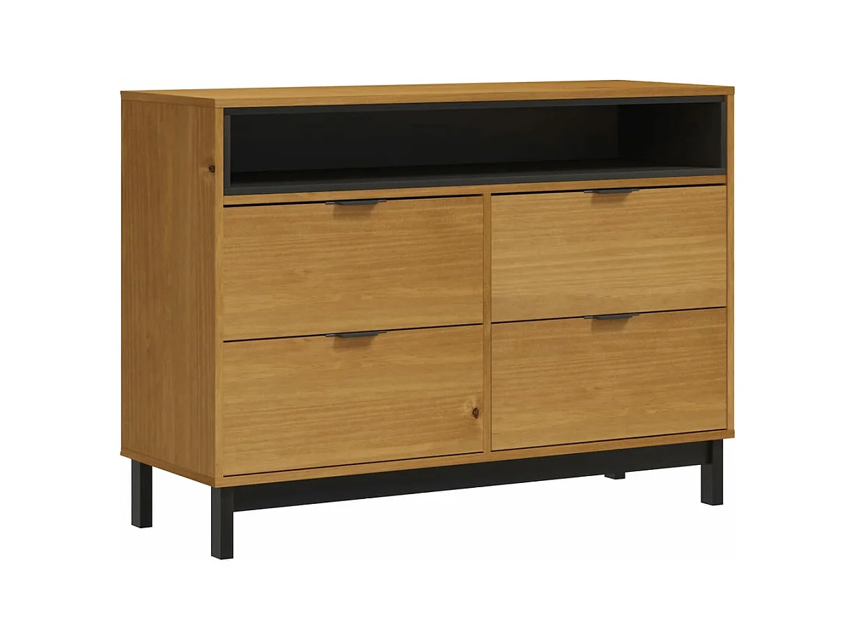 Commode FLAM 110x40x80 cm bois de pin massif