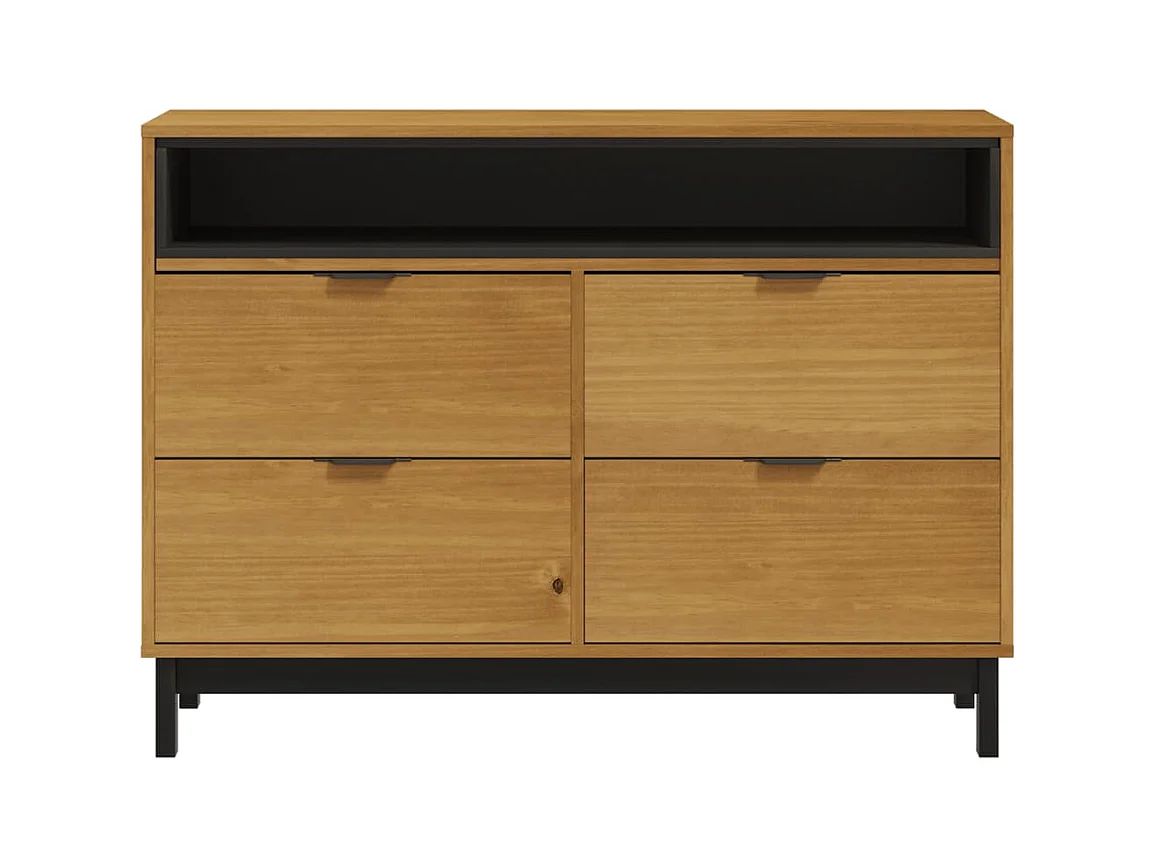 Commode FLAM 110x40x80 cm bois de pin massif