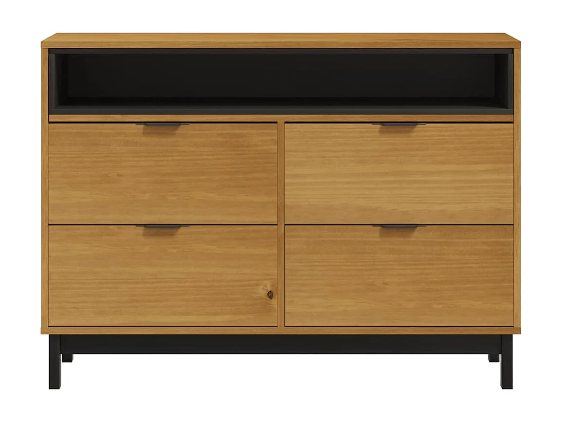 Commode FLAM 110x40x80 cm bois de pin massif