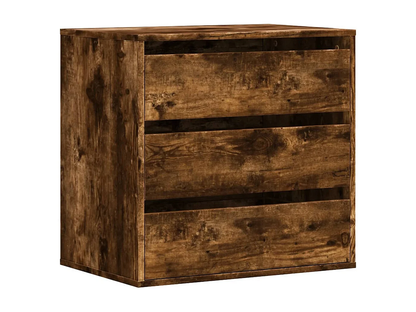 Commode d'angle chêne fumé 60x41x58 cm bois d'ingénierie