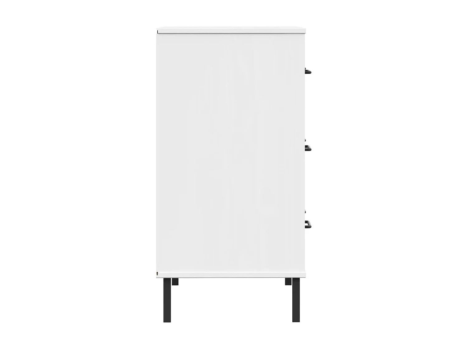 Buffet avec 3 tiroirs Blanc 77x40x79,5 cm Bois massif OSLO