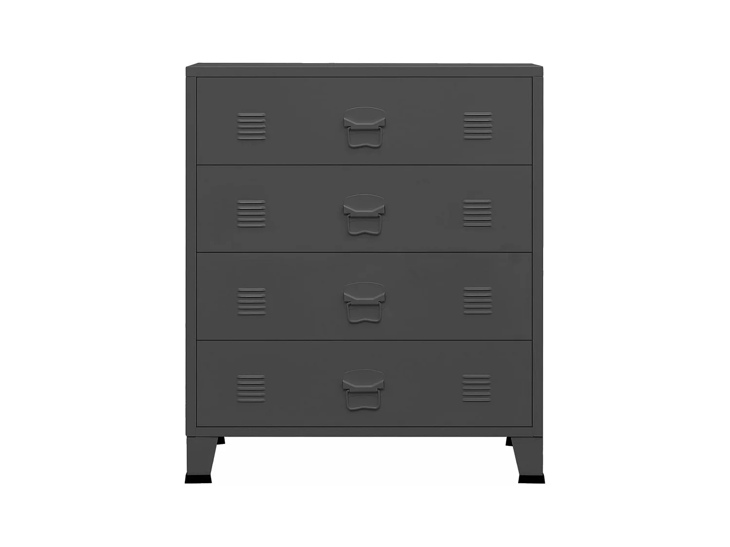 Industrieller Schubladenschrank Anthrazit 78x40x93 cm Metall