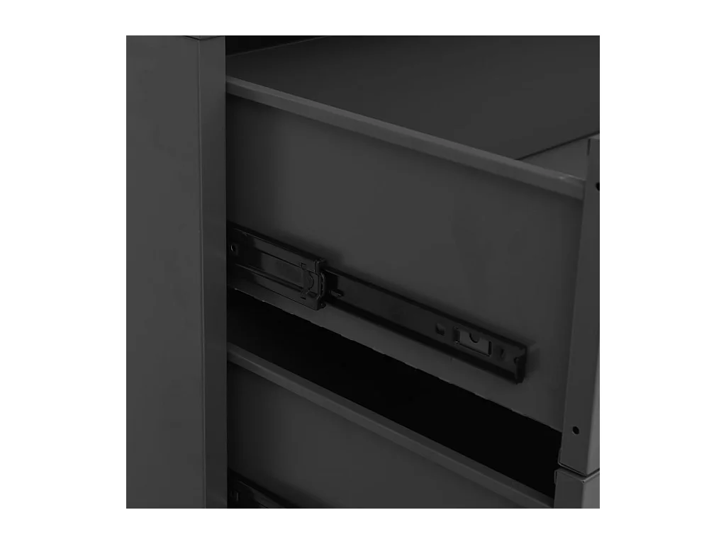 Armoire à tiroirs industrielle Anthracite 78x40x93 cm Métal