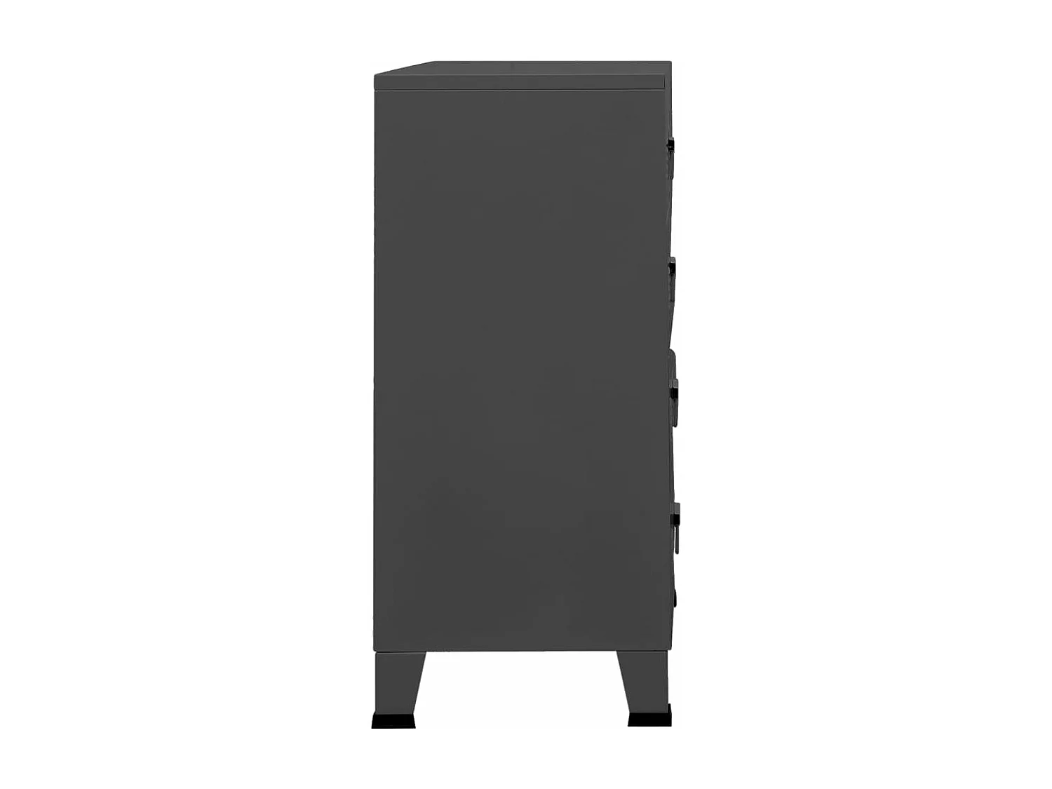 Armoire à tiroirs industrielle Anthracite 78x40x93 cm Métal