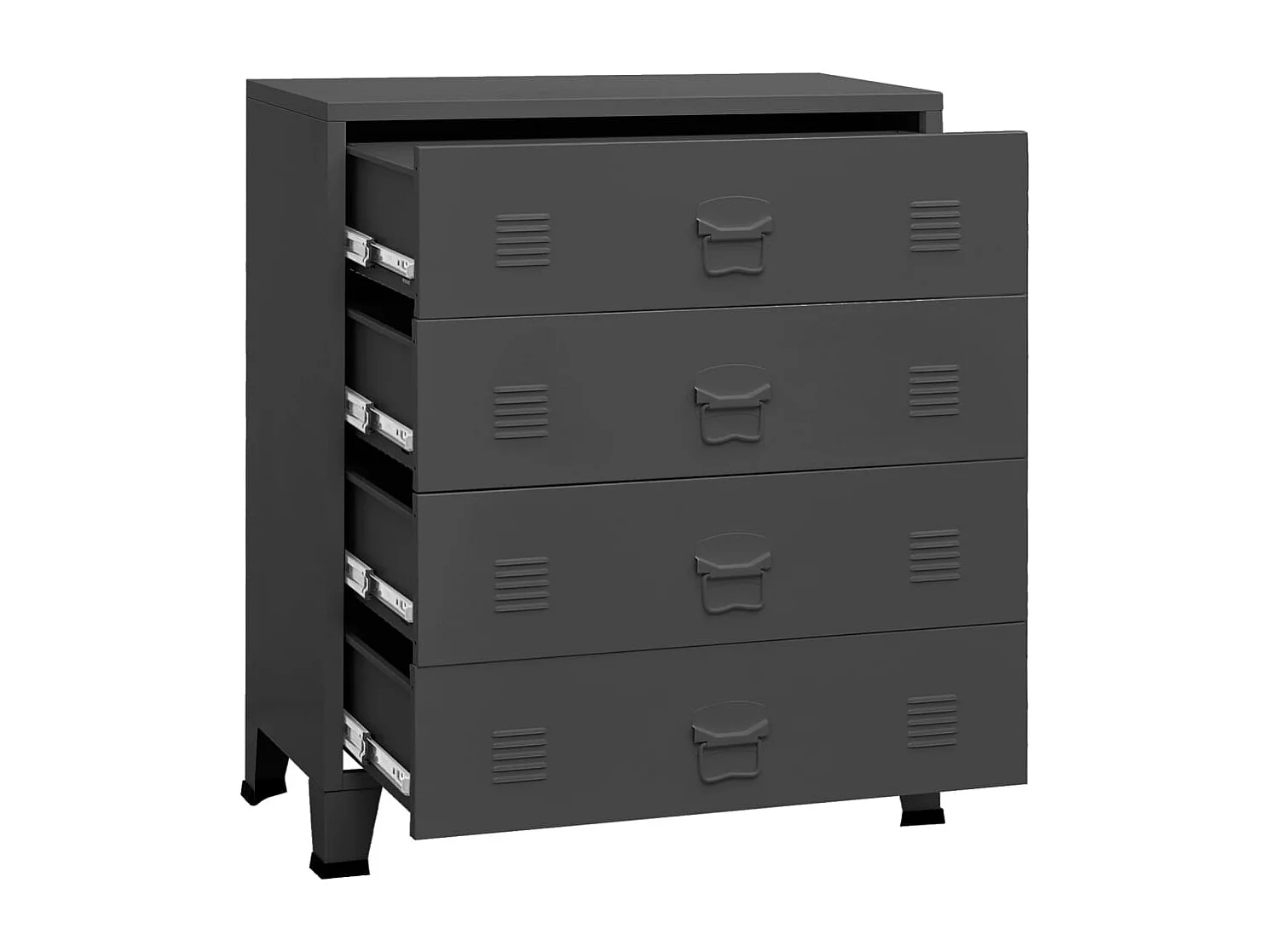 Armoire à tiroirs industrielle Anthracite 78x40x93 cm Métal