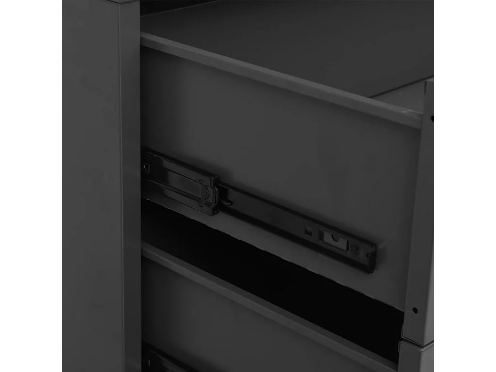 Armoire à tiroirs industrielle Anthracite 78x40x93 cm Métal