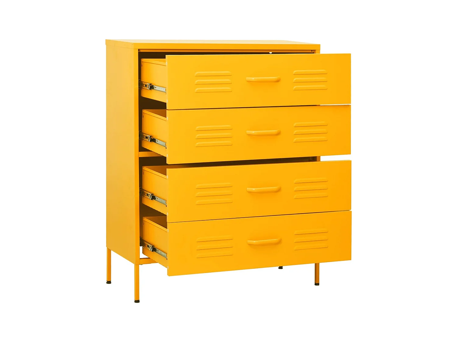 Cómoda amarillo mostaza 80x35x101,5 cm Acero