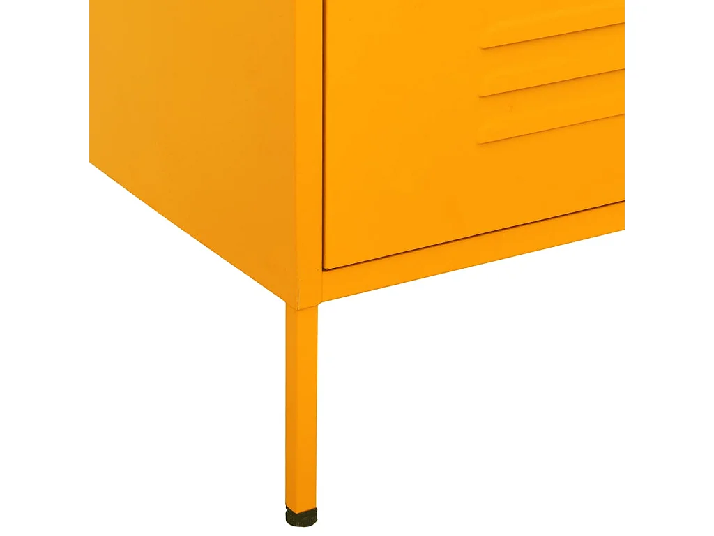 Cómoda amarillo mostaza 80x35x101,5 cm Acero