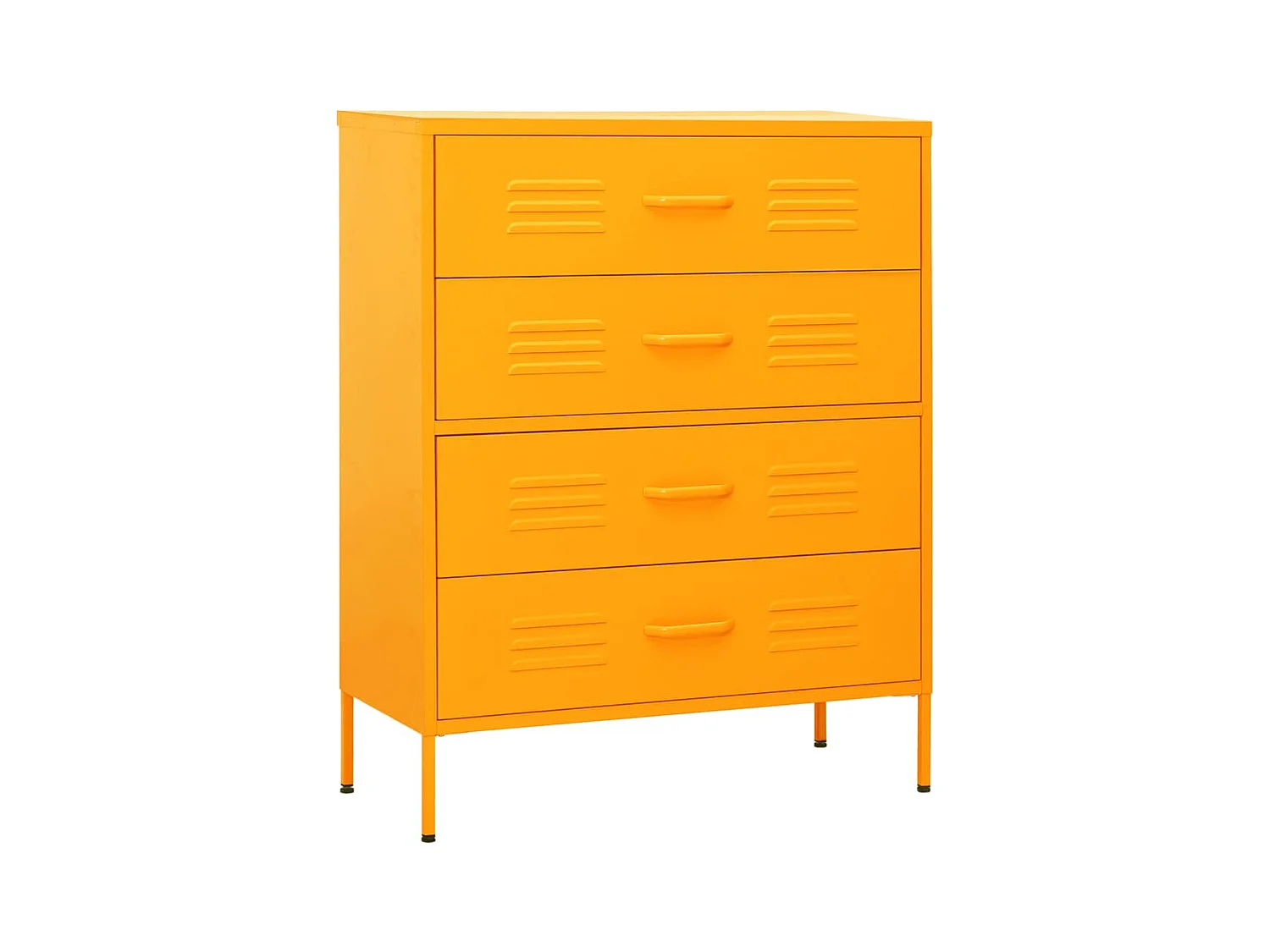 Commode Jaune moutarde 80x35x101,5 cm Acier