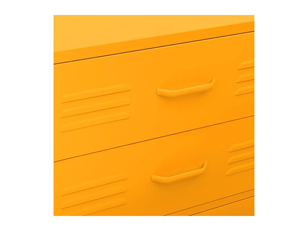 Commode Jaune moutarde 80x35x101,5 cm Acier