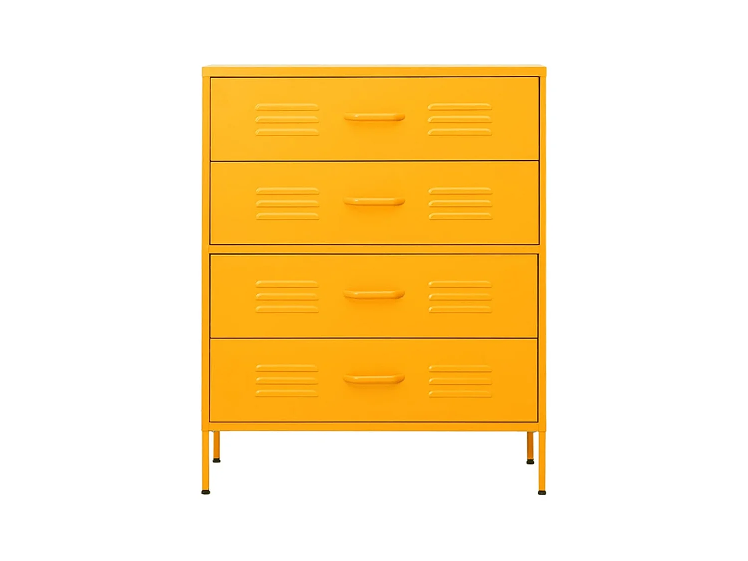 Commode Jaune moutarde 80x35x101,5 cm Acier